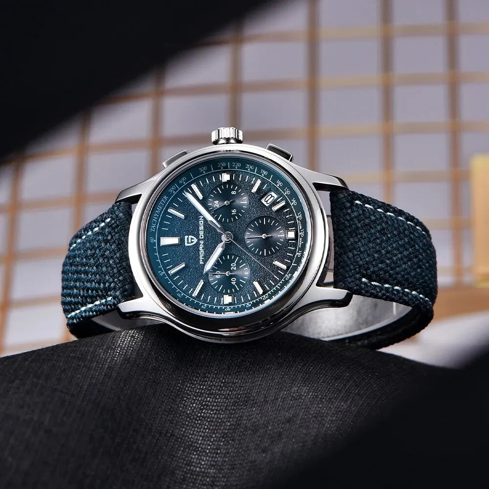 New PAGANI DESIGN 40MM Multifunctional Men's Quartz Watch Luxury Sapphire Glass AR Coated Chronograph Men's Watch - IFINDALL