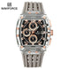 NAVIFORCE Men's Watch Quartz Chronograph Fashion Clock Waterproof Silicone Tape Watches for Man Date Display Sports Wristwatches - IFINDALL
