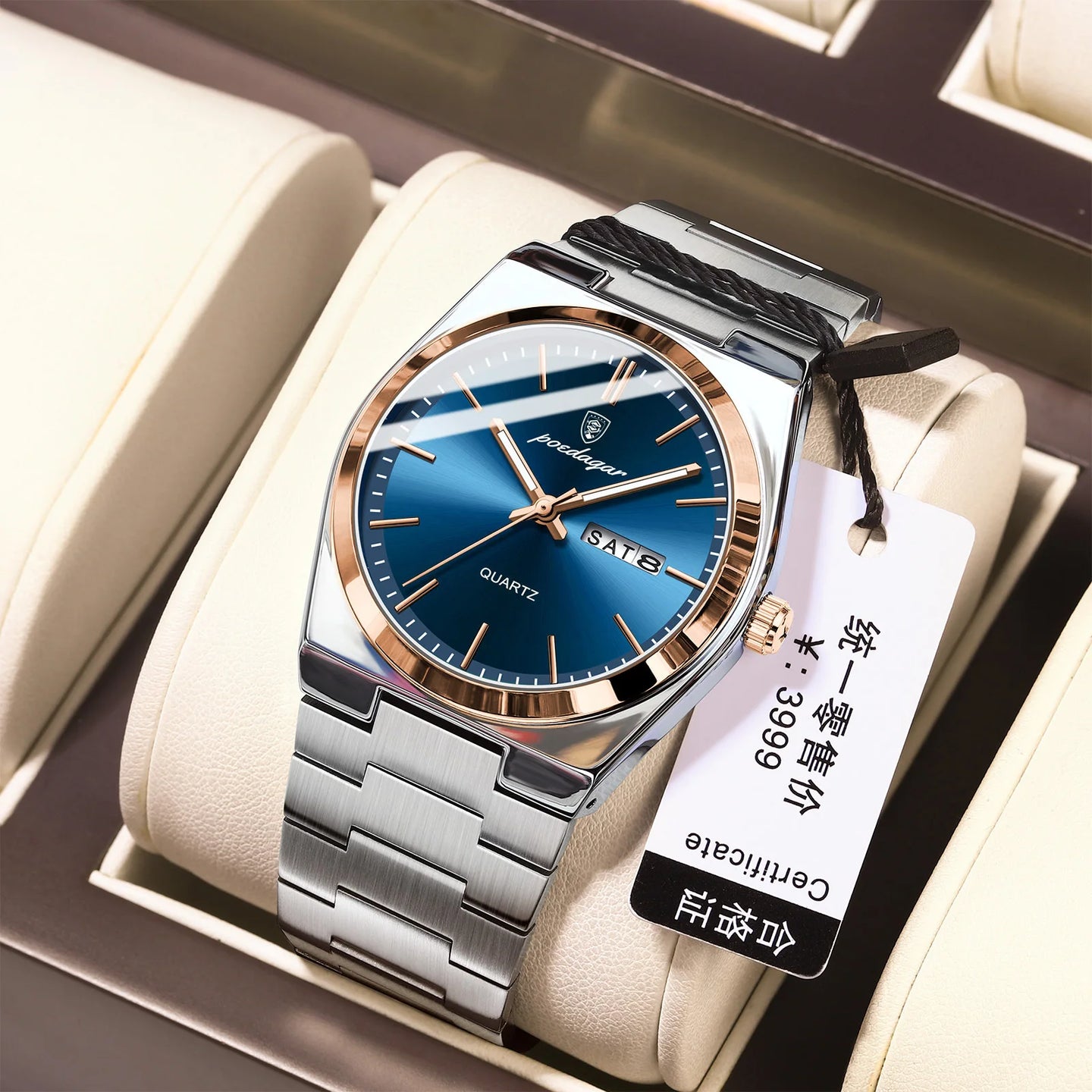 POEDAGAR Men's Watches Fine Steel Sport Fashion Original Quartz Watch for Man Waterproof Luminous Date Weel Gentleman Trend Relo - IFINDALL