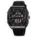 New LOQNCE  98003 Male montre homme Hour Sport Watches Digital Double Time Chronograph Watch Mens LED Week Display Wristwatches - IFINDALL