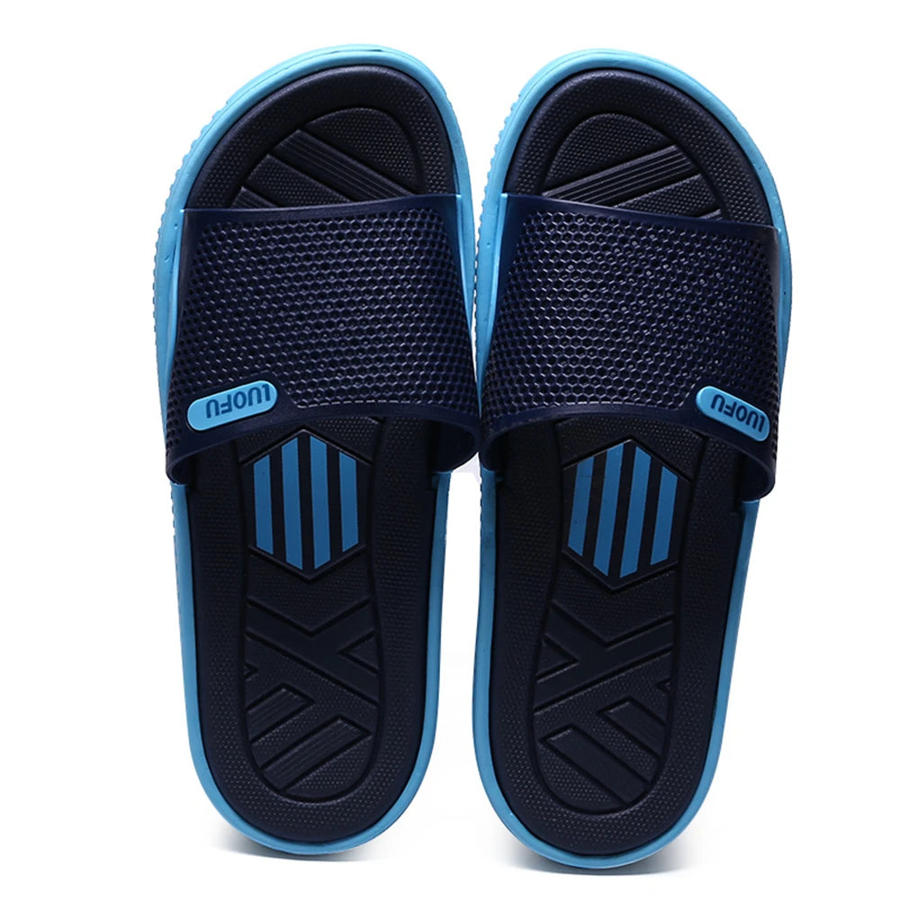 Flip Flops Sports Style Men's Slippers Summer Comfortable Breathable Casual Men's Sandals Home Bathroom Non-slip Male Slippers - IFINDALL