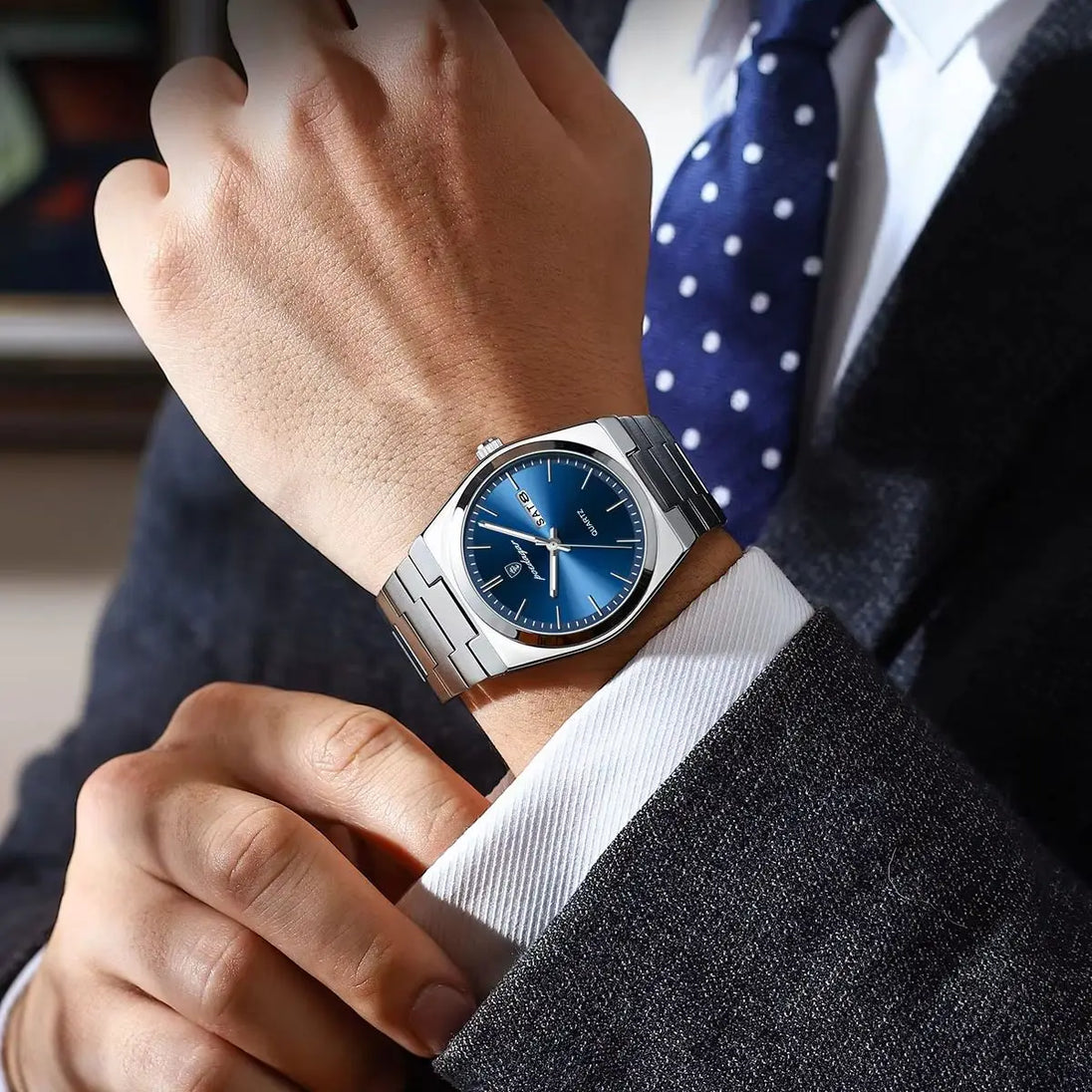 POEDAGAR High Quality Watches For Men Stainless Steel Waterproof Luminous Man Watch Date Week Luxury Business Quartz Men's Watch - IFINDALL
