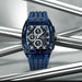 NAVIFORCE Men's Watch Quartz Chronograph Fashion Clock Waterproof Silicone Tape Watches for Man Date Display Sports Wristwatches - IFINDALL