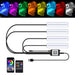LED Car Interior Ambient Foot Strip Light Kit Accessories Backlight Remote App Music Control Auto RGB Decorative Lamp - IFINDALL