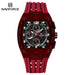 NAVIFORCE Men's Watch Quartz Chronograph Fashion Clock Waterproof Silicone Tape Watches for Man Date Display Sports Wristwatches - IFINDALL