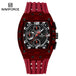 NAVIFORCE Men's Watch Quartz Chronograph Fashion Clock Waterproof Silicone Tape Watches for Man Date Display Sports Wristwatches - IFINDALL