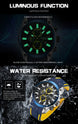 MEGIR Men's Watches Top Brand Luxury Sport Military Wristwatch Chronograph Luminous Date Quartz Watch Silicone Strap Male Clock - IFINDALL
