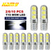 2/6/10 T10 W5W Car LED Bulb Turn Signal Light Interior Dome Reading Light License Plate Wedge Side Super Bright White 12V 6SMD - IFINDALL