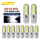 2/6/10 T10 W5W Car LED Bulb Turn Signal Light Interior Dome Reading Light License Plate Wedge Side Super Bright White 12V 6SMD - IFINDALL
