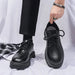 Casual leather shoes men's new business leather shoes British style student thick soled suit men's versatile trendy shoes - IFINDALL