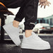 2024 Autumn New Men's Board Shoes Thick Sole Elevated Shoes Trendy Fashion Casual Shoes Student Four Seasons Little White Shoes - IFINDALL