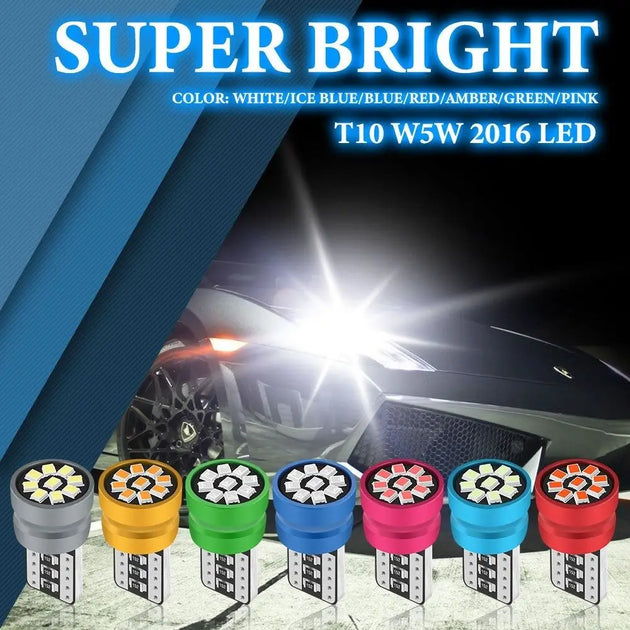T10 W5W 168 192 Led Tail Light 2016 9smd 12V Auto Lamp CANBUS NO Error Car Marker Parking Bulb Licence Plate Light Car Lights - IFINDALL