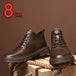 Man Genuine Leather Lift Shoes Comfort Lace Up Casual Elevator Shoes Commerce Breathable Height Increase Insole 8CM Men Sneakers - IFINDALL