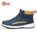 YRZL Men Shoes Spring Autumn High Top Waterproof Walking Sneakers Leisure Male Leather Sports Shoes Non-Slip Shoes for Men - IFINDALL