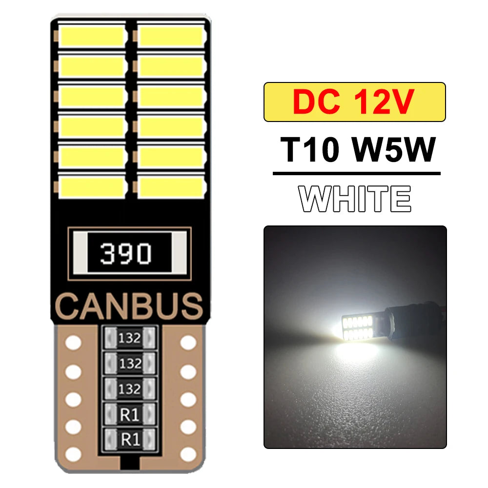 2-20 PCS T10 W5W LED Bulb Canbus 12V 24V 6500K White Super Bright Car Interior Dome Door Trunk License Plate Wedge Side Lights - IFINDALL