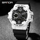 SANDA 3168 White Sport Watch  LED Digital 50M Waterproof Watch Men Multifunction Clock Relogio Masculino Men Military Watches - IFINDALL