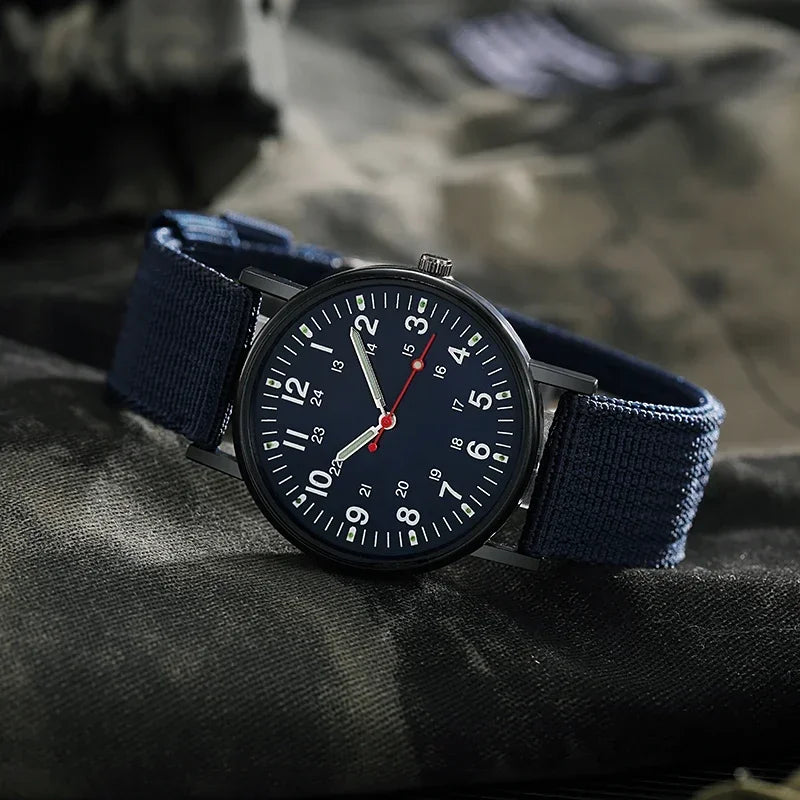Luminous Men's Sports Watch Nylon Woven Band  Shock Resistant Wristwatches Male Quartz Watches Reloj Hombre Xmas Gift - IFINDALL
