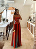 Printed Color Collision Women Maxi Dress Chest Wrapped Cut Out Strapless Backless High Waist Pleated Robe 2025 Summer Lady Robes - IFINDALL