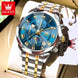 OLEVS 3675 Mens Watch Original Multifunctional Chronograph Quartz Watch Moon Phase Watches For Men Waterproof Mens Gifts Reloj - IFINDALL