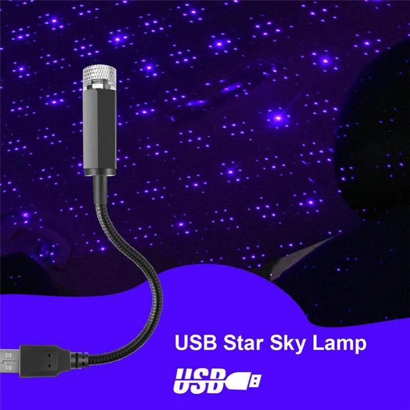 USB Car Roof light LED Babysbreath Atmosphere light Ambient LED Projection lamp LED Starry Sky Night Light Car Decorative light - IFINDALL