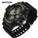 SANDA 3168 White Sport Watch  LED Digital 50M Waterproof Watch Men Multifunction Clock Relogio Masculino Men Military Watches - IFINDALL