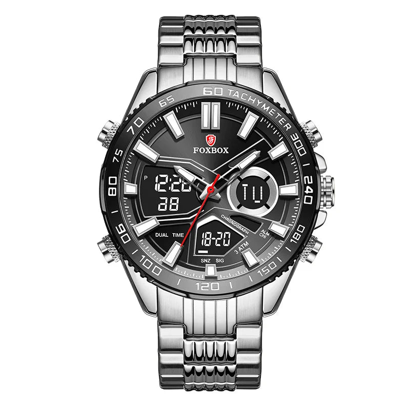 LIGE Watches For Men Luxury Brand Sport Quartz Wristwatch Waterproof Military Steel Men Watch Digital Clock Relogio Masculino - IFINDALL