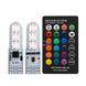 2PCS T10 5050 6SMD DC 12V Waterproof W5W Remote Controller RGB 194 168 Dome Light Silicone Wedge Side Car Signal Atmosphere Bulb - IFINDALL