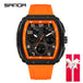 Men Sports Digital Wrist Watches For Male Clock Dual Display Man Tonneau Watches Chronograph Luminous Silicone Band Dropship - IFINDALL