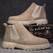 Classic Fashion Khaki Men's Ankle Boots Comfortable Platform Work Boots Men Slip-on High-top Shoes Casual Men Botas Para Hombre - IFINDALL
