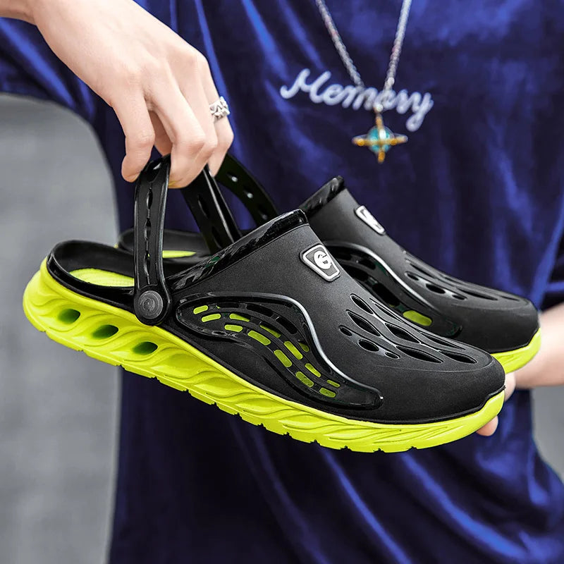 Men's Casual Sandals Breathable Comfortable Versatile Men's Slippers Fashionable Trendy Non Slip Flat Shoes for Men Slippers - IFINDALL