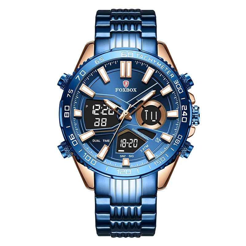 LIGE Watches For Men Luxury Brand Sport Quartz Wristwatch Waterproof Military Steel Men Watch Digital Clock Relogio Masculino - IFINDALL