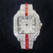 Luxury Full Diamond Watch for Men Fashion Green Iced Out Bling Square Watches Hip Hop Rap Jewelry Relogio Masculino Dropshipping - IFINDALL