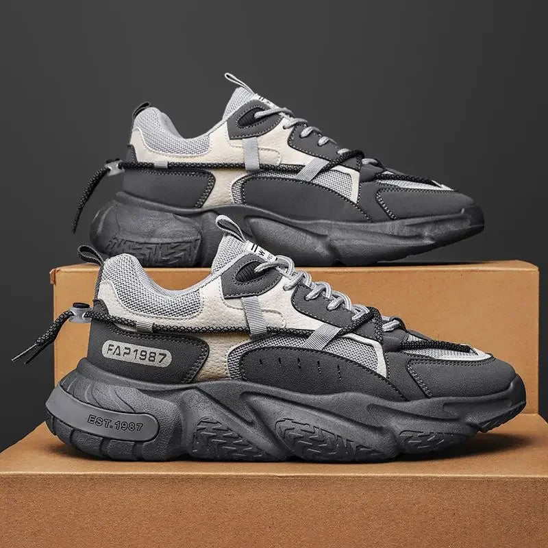 2025Men's Tennis Shoes New Casual Sports Shoes Spring and Autumn Men Breathable Wear-resistant Running Shoes кроссовки мужские - IFINDALL