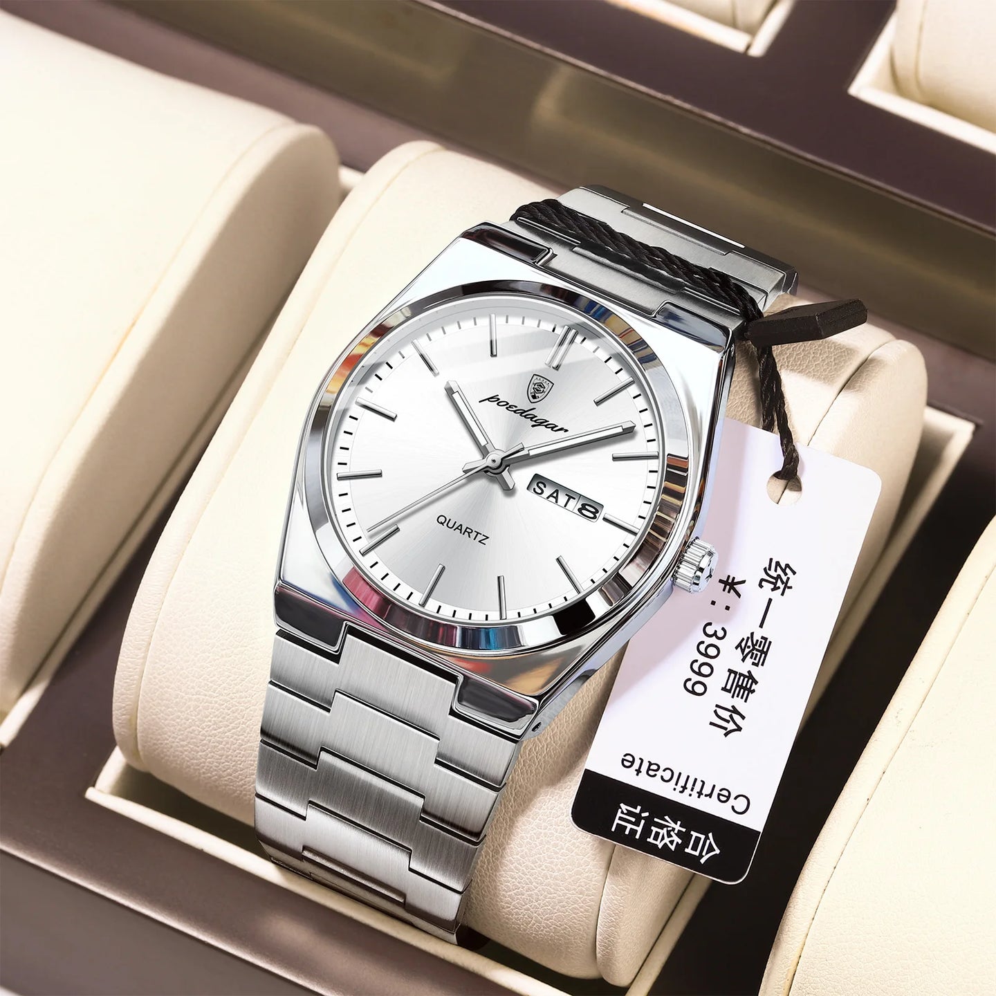 POEDAGAR Men's Watches Fine Steel Sport Fashion Original Quartz Watch for Man Waterproof Luminous Date Weel Gentleman Trend Relo - IFINDALL