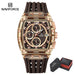 NAVIFORCE Men's Watch Quartz Chronograph Fashion Clock Waterproof Silicone Tape Watches for Man Date Display Sports Wristwatches - IFINDALL