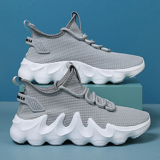New Male Sneakers Simple Comfortable Walking Shoes Lightweight Soft Sole Lace-Up Casual Shoes Tenis Masculino Mens Trainers - IFINDALL