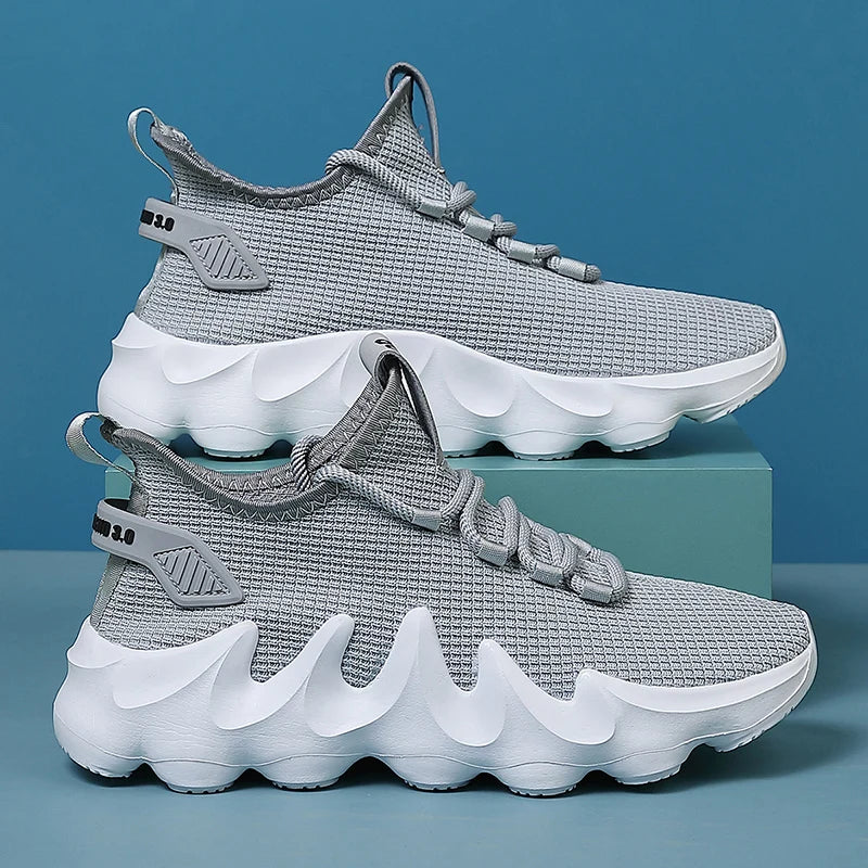 New Male Sneakers Simple Comfortable Walking Shoes Lightweight Soft Sole Lace-Up Casual Shoes Tenis Masculino Mens Trainers - IFINDALL
