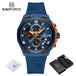 New NAVIFORCE Sports Silicone Strap Male Chronograph Quartz Calendar Men's Watches Casual Wild Waterproof Man Wristwatch NF8051T - IFINDALL