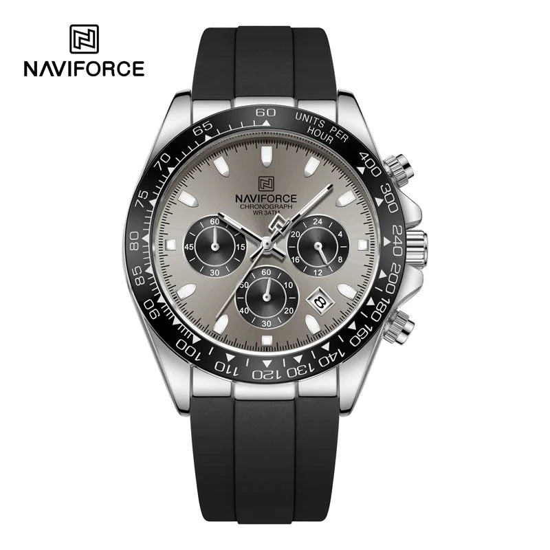 NAVIFORCE Luxury Men's Watch Waterproof Sports Quartz Clock Silicone Strap Chronograph Luminous Wristwatches Relogio Masculino - IFINDALL