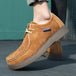 Men Casual Shoes High-Grade Suede Leather Work Shoes Male Lace-up Flats Sneakers Platform British Business Party Dress Shoes 46 - IFINDALL