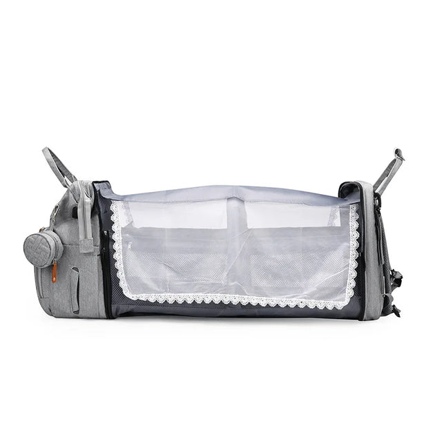 Mommy Bag Mother And Baby Bag With Mosquito Net Crib Usb Charging Multifunctional Mother Bag - IFINDALL