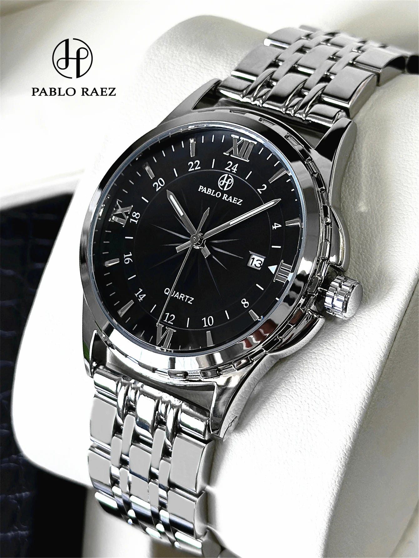 Business Man Silver Wristwatch Luminous SUS304 Stainless steel High Quality Luxury Watch Waterproof Fashion Clock hombre Reloj - IFINDALL