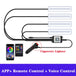 LED Car Interior Ambient Foot Strip Light Kit Accessories Backlight Remote App Music Control Auto RGB Decorative Lamp - IFINDALL