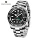 PAGANI DESIGN PD-1662 Luxury GMT Men Mechanical Wristwatch Sapphire Glass Stainless Steel 100M Waterproof Automatic Watches - IFINDALL