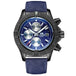 Automatic Mens Watch Self Wind Mechanical Canvas Style Genuine Black Blue Leather Multifunction Date Month Luminous Watches - IFINDALL