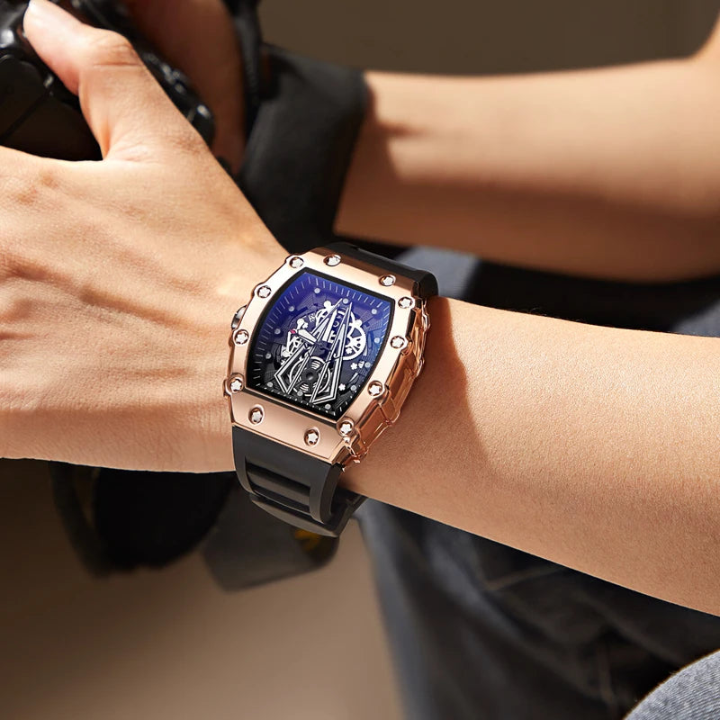 Foreign Trade Watch Large Dial For Men Quartz Waterproof Sport Square Luminous Watch For Men - IFINDALL