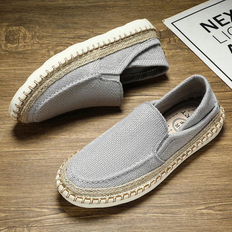Fashion Fisherman's Slip-on Cloth Shoes Men Loafers Summer Slippers Flats Lazy Shoes Size 39-44 - IFINDALL