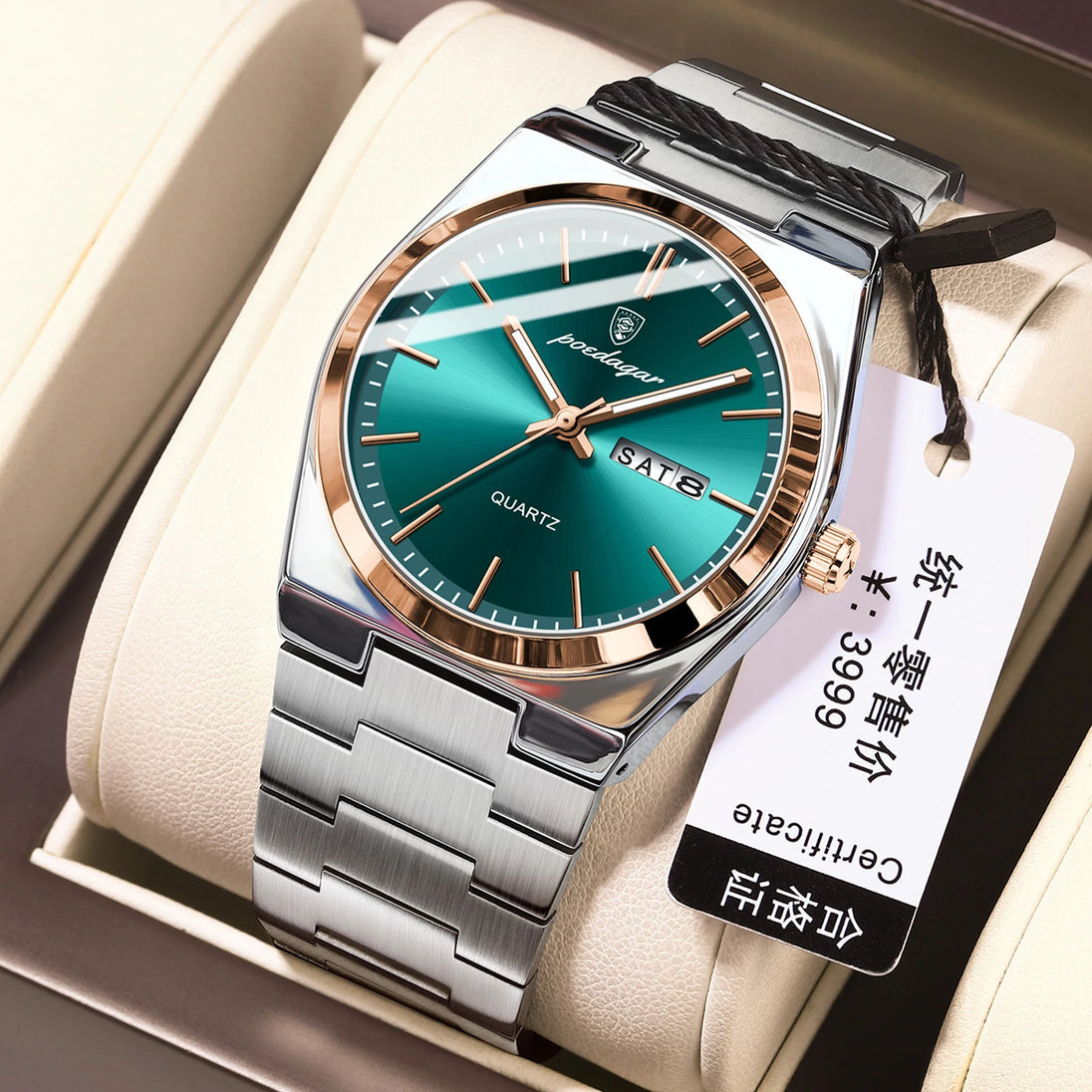 POEDAGAR Fashion Men's Watches Simple Trend Original Quartz Watch for Man Waterproof Stainless Steel Wristwatch Luminous Date - IFINDALL