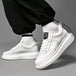 Luxury Leather Elevator Shoes Men's Sneakers Height Increasing Shoes Invisible 7CM Heighten Sports Shoes Taller Lift White Shoes - IFINDALL