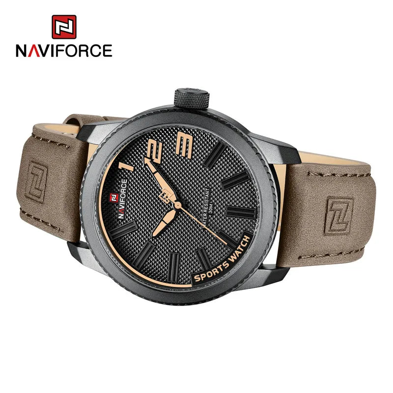NAVIFORCE Men Wristwatch Top Brand Luxury Waterproof Watch Simple Sport Military Army Original Business Quartz Male Clock 9202 - IFINDALL